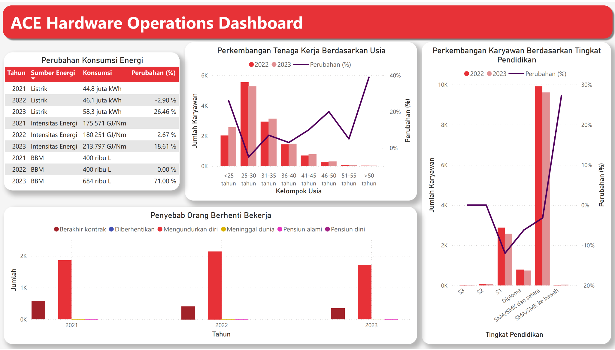 Ace Hardware Operations Power BI Dashboard