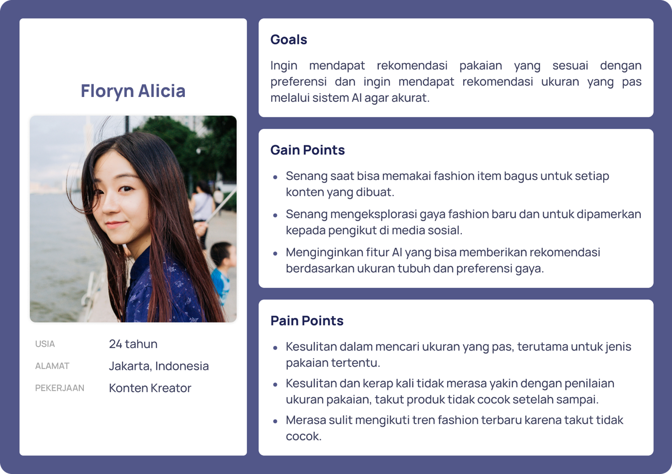 MyStyle User Persona (Female)